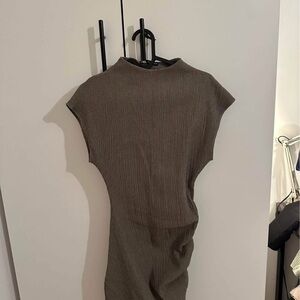 Zara Brown Long Sleeve Dress